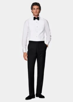 Black Brescia Tuxedo Pants -Suit Supply B1299 103