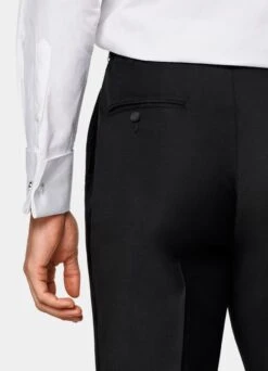 Black Brescia Tuxedo Pants -Suit Supply B1299 104