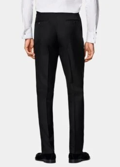 Black Brescia Tuxedo Pants -Suit Supply B1299 105