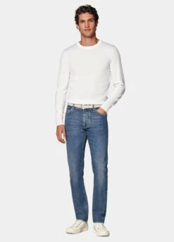 Mid Blue 5 Pocket Jules Jeans 9 Mid Blue 5 Pocket Jules Jeans -Suit Supply B1407 103