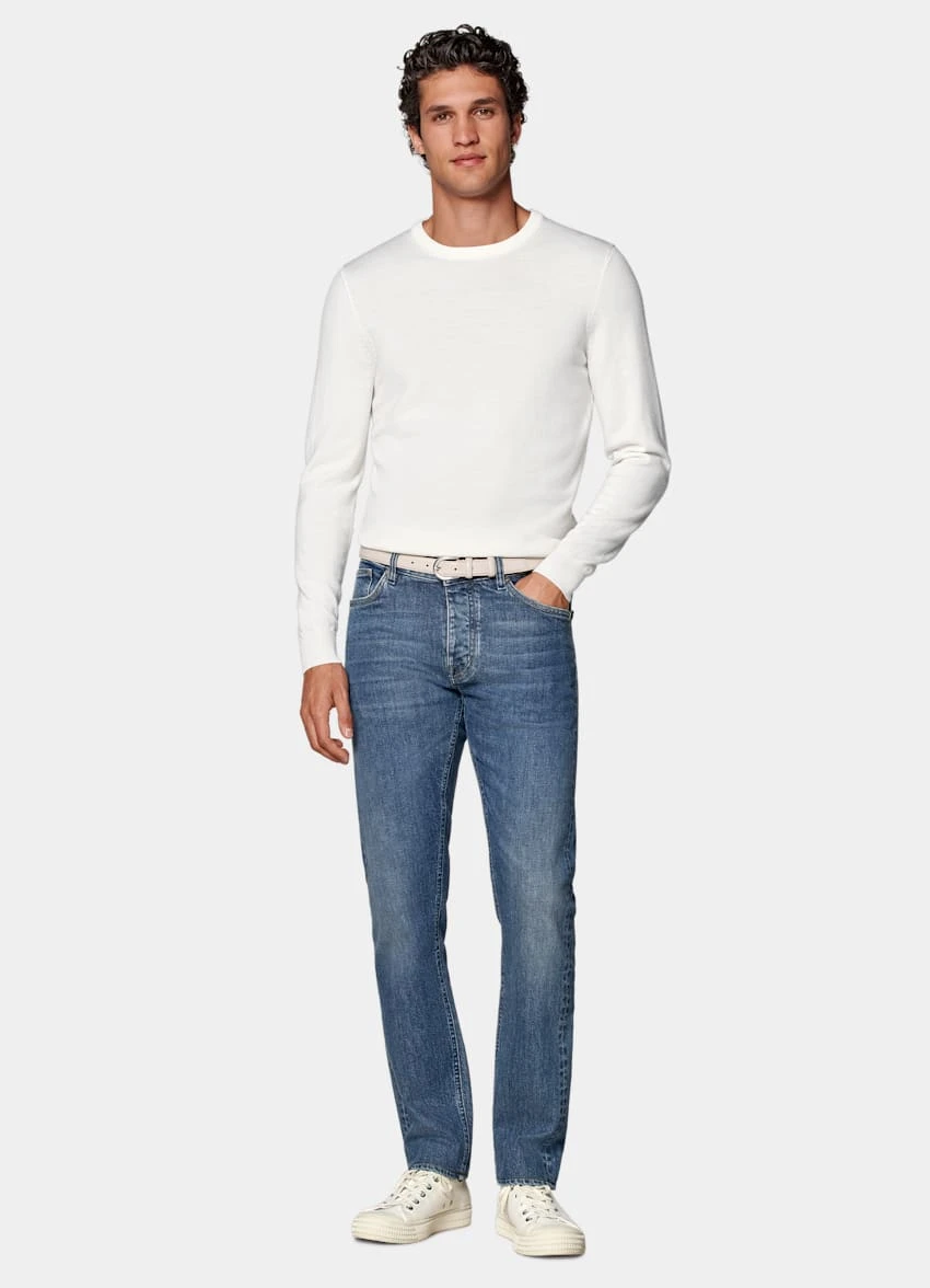 Mid Blue 5 Pocket Jules Jeans 3 Mid Blue 5 Pocket Jules Jeans - Image 3