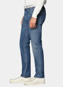 Mid Blue 5 Pocket Jules Jeans 10 Mid Blue 5 Pocket Jules Jeans -Suit Supply B1407 104