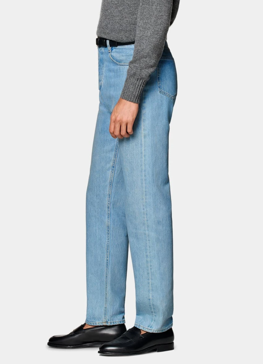 Light Blue 5 Pocket Charles Jeans 4 Light Blue 5 Pocket Charles Jeans - Image 4