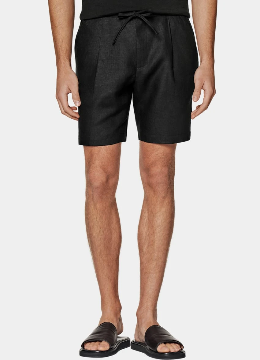 Black Drawstring Ames Shorts 2 Black Drawstring Ames Shorts - Image 2
