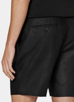 Black Drawstring Ames Shorts 10 Black Drawstring Ames Shorts -Suit Supply B1805 104