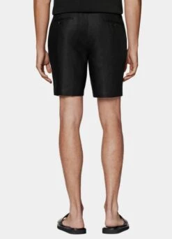Black Drawstring Ames Shorts 11 Black Drawstring Ames Shorts -Suit Supply B1805 105
