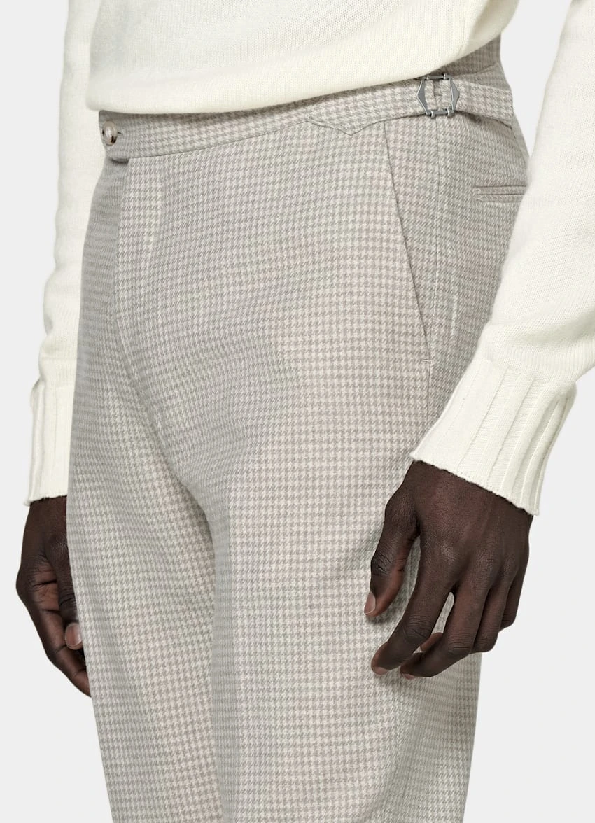 Light Brown Houndstooth Soho Pants 1 Light Brown Houndstooth Soho Pants
