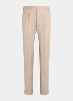 Sand Pleated Vigo Pants 13 Sand Pleated Vigo Pants -Suit Supply B1890 28