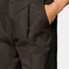 Dark Brown Pleated Duca Pants