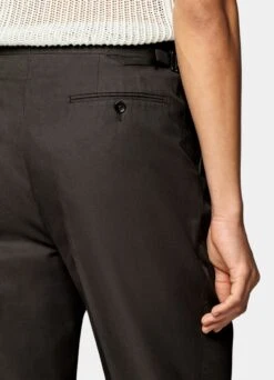 Dark Brown Pleated Duca Pants 11 Dark Brown Pleated Duca Pants -Suit Supply B1903 104