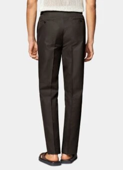 Dark Brown Pleated Duca Pants 12 Dark Brown Pleated Duca Pants -Suit Supply B1903 105