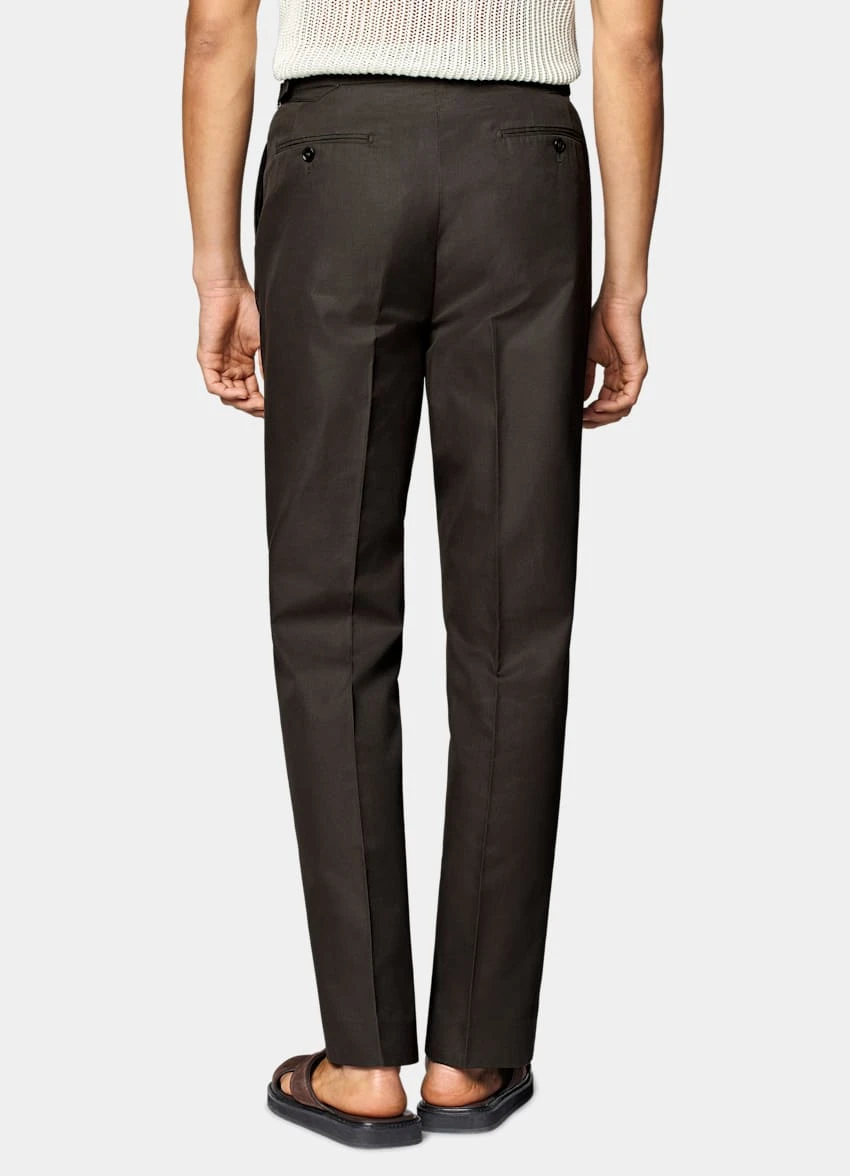 Dark Brown Pleated Duca Pants 5 Dark Brown Pleated Duca Pants - Image 5