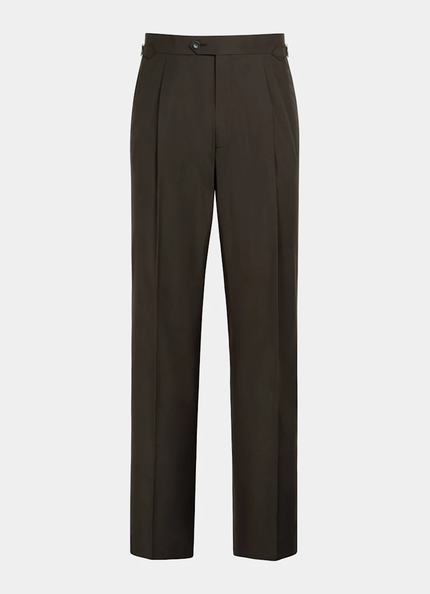 Dark Brown Pleated Duca Pants 8 Dark Brown Pleated Duca Pants - Image 8