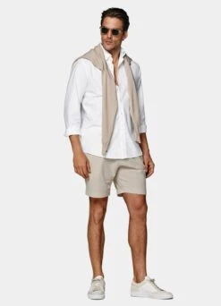 Sand Pleated Bosa Shorts 9 Sand Pleated Bosa Shorts -Suit Supply B1912 123