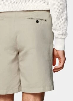 Sand Pleated Aveiro Shorts 10 Sand Pleated Aveiro Shorts -Suit Supply B1919 104