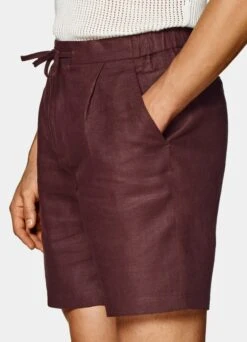 Burgundy Drawstring Ames Shorts