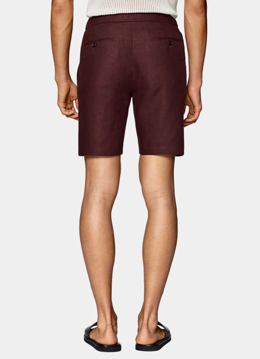 Burgundy Drawstring Ames Shorts 4 Burgundy Drawstring Ames Shorts - Image 4
