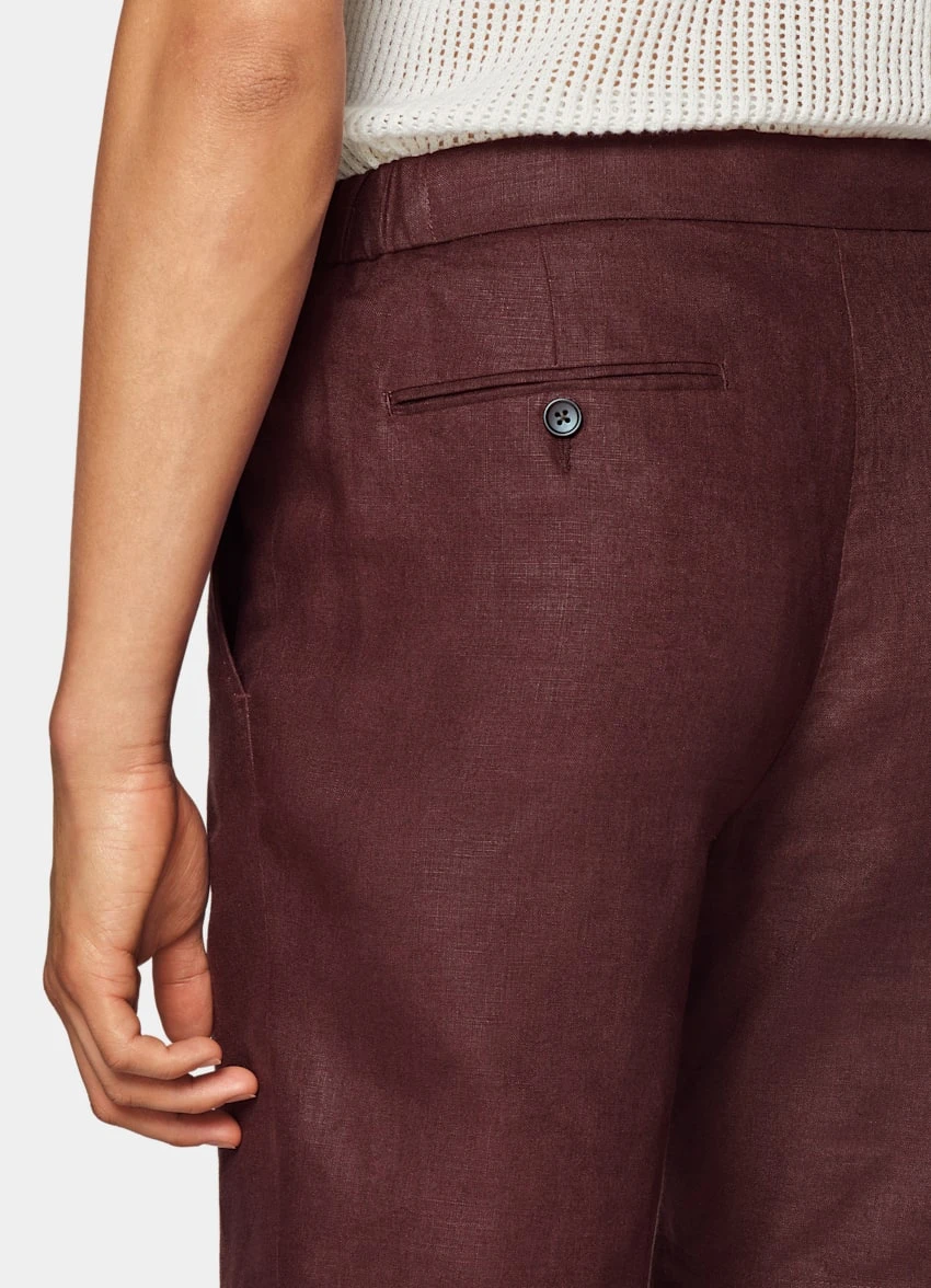 Burgundy Drawstring Ames Shorts 5 Burgundy Drawstring Ames Shorts - Image 5