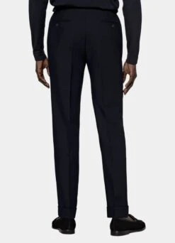 Navy Pleated Vigo Pants -Suit Supply B1989 105