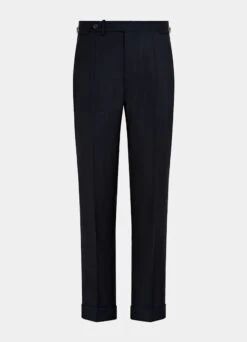 Navy Pleated Vigo Pants -Suit Supply B1989 28