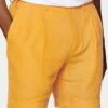 Yellow Pleated Bosa Shorts