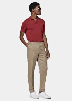 Taupe Herringbone Blake Pants -Suit Supply B2009 103