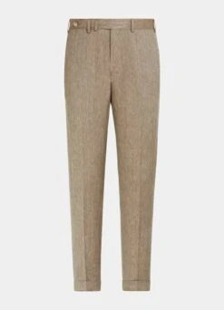 Taupe Herringbone Blake Pants -Suit Supply B2009 28