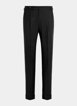 Black Pleated Vigo Pants -Suit Supply B2148 28