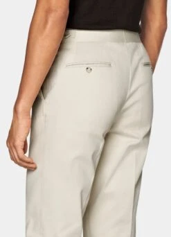 Sand Pleated Braddon Pants -Suit Supply B2897 124