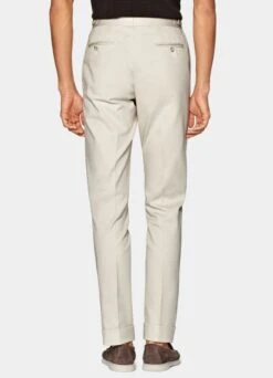 Sand Pleated Braddon Pants -Suit Supply B2897 125