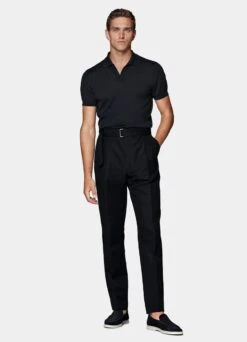 Navy Belted Sortino Pants 10 Navy Belted Sortino Pants -Suit Supply B2901 103