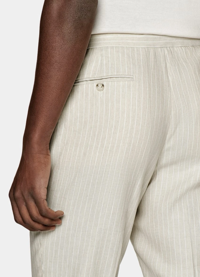 Sand Striped Drawstring Ames Pants 4 Sand Striped Drawstring Ames Pants - Image 4