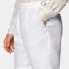 White Pleated Mira Shorts