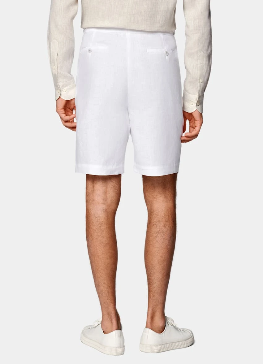 White Pleated Mira Shorts 5 White Pleated Mira Shorts - Image 5
