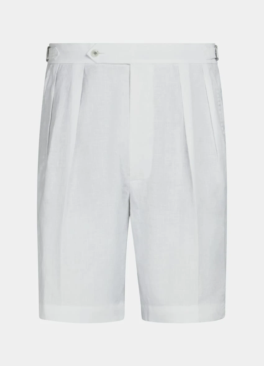 White Pleated Mira Shorts 7 White Pleated Mira Shorts - Image 7