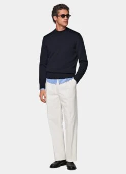 Off-White Pleated Duca Pants 9 Off-White Pleated Duca Pants -Suit Supply B3003 103