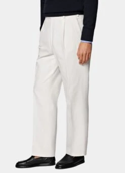 Off-White Pleated Duca Pants 10 Off-White Pleated Duca Pants -Suit Supply B3003 104
