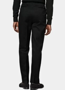 Black Pleated Mira Pants -Suit Supply B3004 104