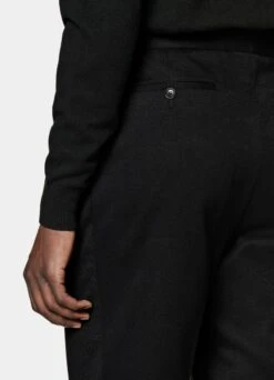 Black Pleated Mira Pants -Suit Supply B3004 105