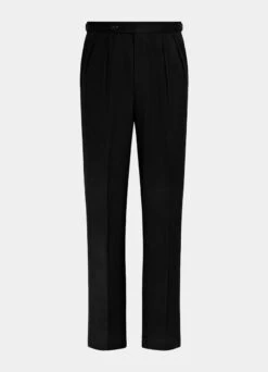 Black Pleated Mira Pants -Suit Supply B3004 28