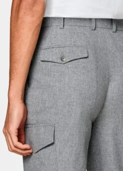 Light Grey Blake Cargo Pants -Suit Supply B3007 105