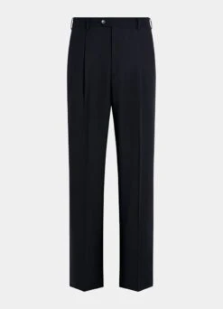Navy Pleated Duca Pants 13 Navy Pleated Duca Pants -Suit Supply B3009 28