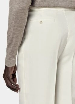 Off-White Pleated Mira Pants -Suit Supply B3010 104