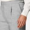 Light Grey Pleated Vigo Pants