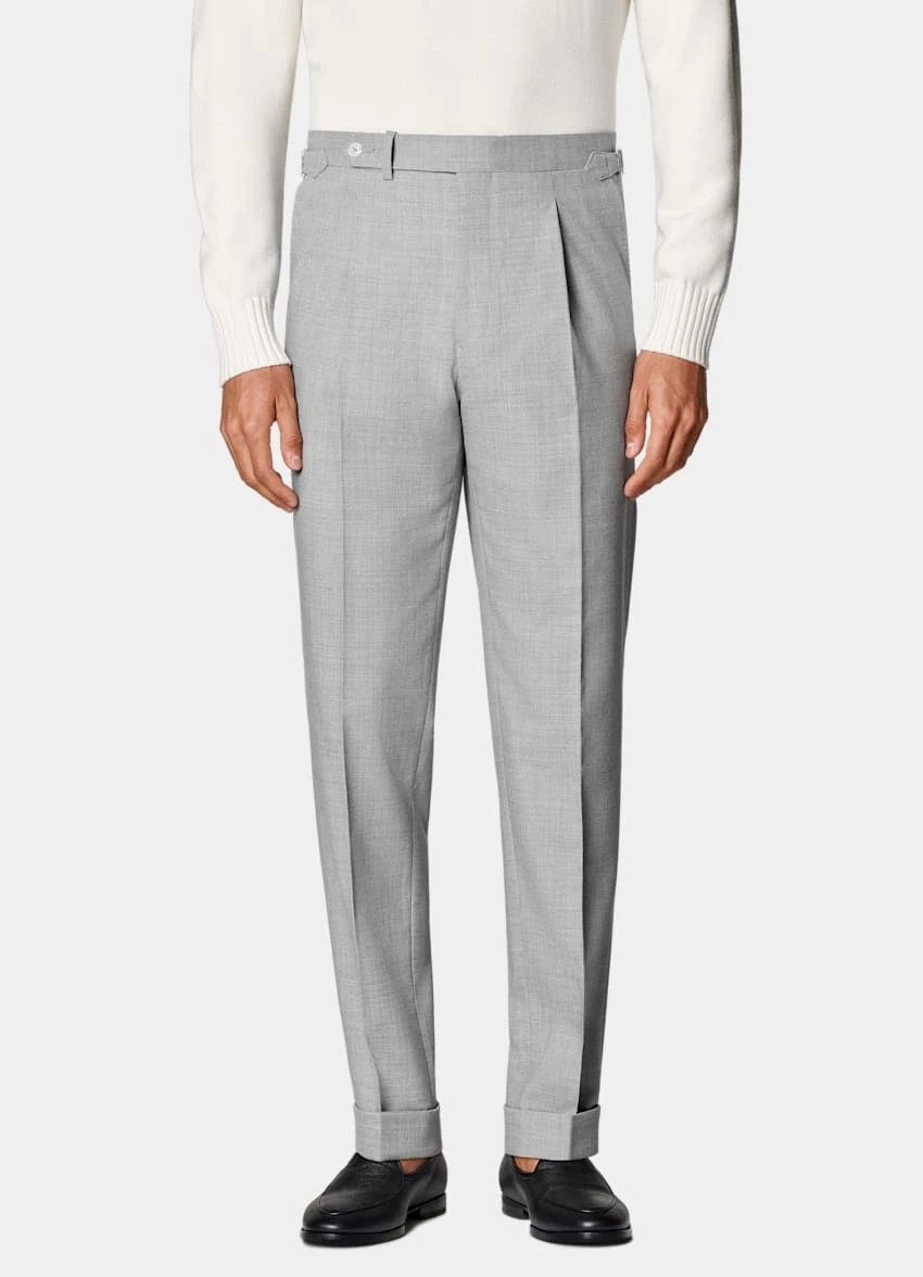 Light Grey Pleated Vigo Pants 2 Light Grey Pleated Vigo Pants - Image 2