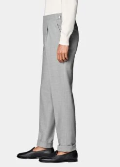 Light Grey Pleated Vigo Pants 10 Light Grey Pleated Vigo Pants -Suit Supply B3015 104