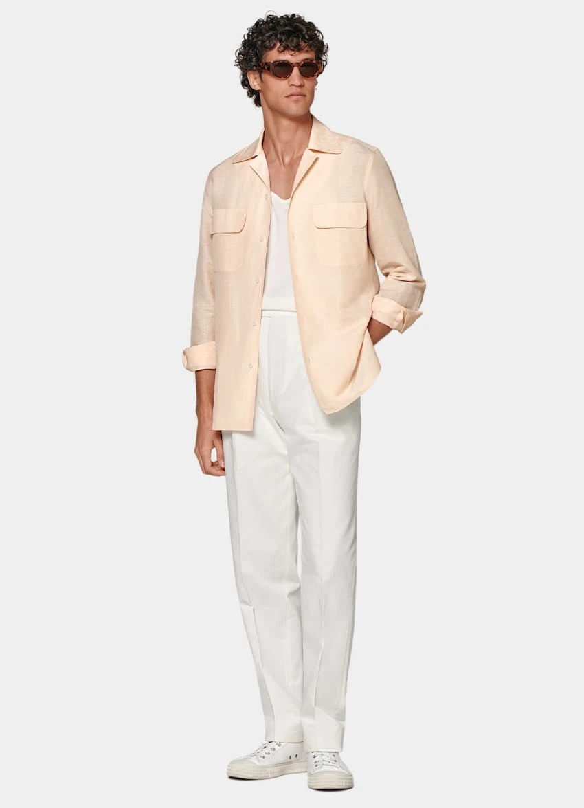 Off-White Herringbone Pleated Mira Pants 3 Off-White Herringbone Pleated Mira Pants - Image 3