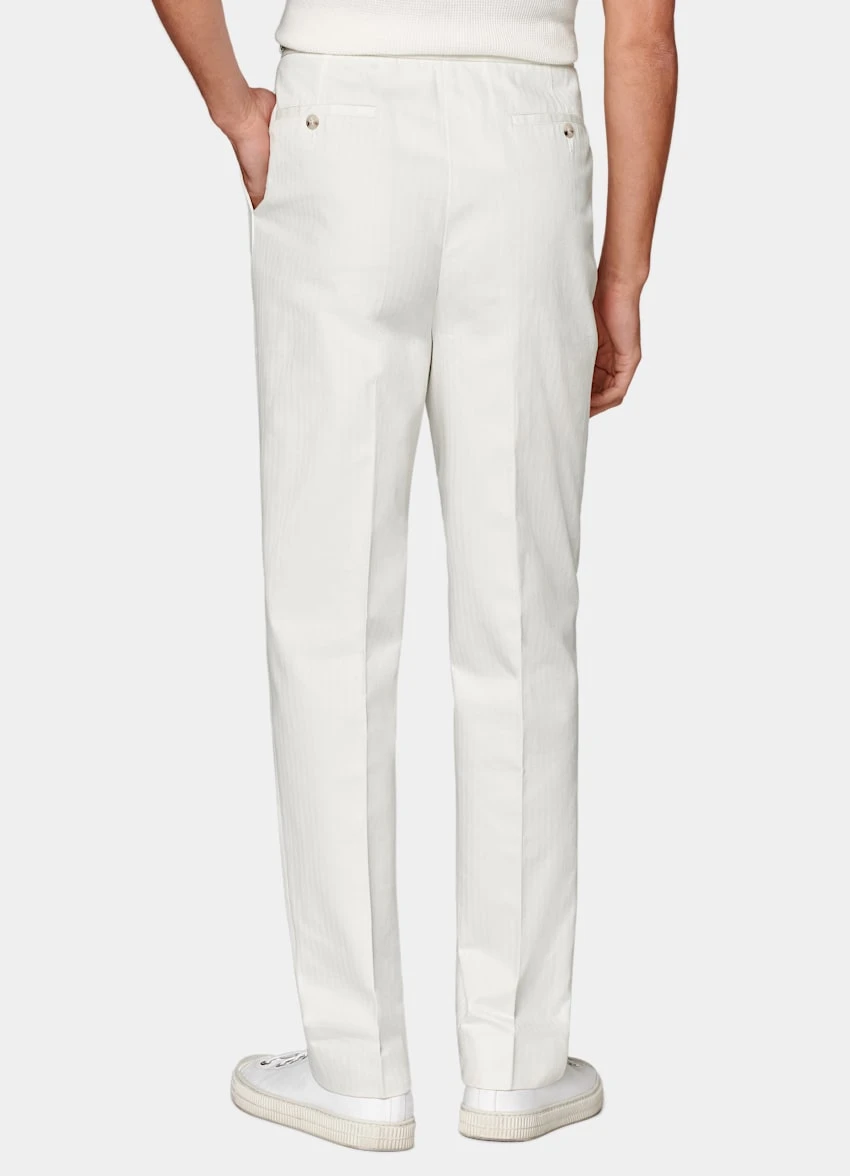 Off-White Herringbone Pleated Mira Pants 5 Off-White Herringbone Pleated Mira Pants - Image 5