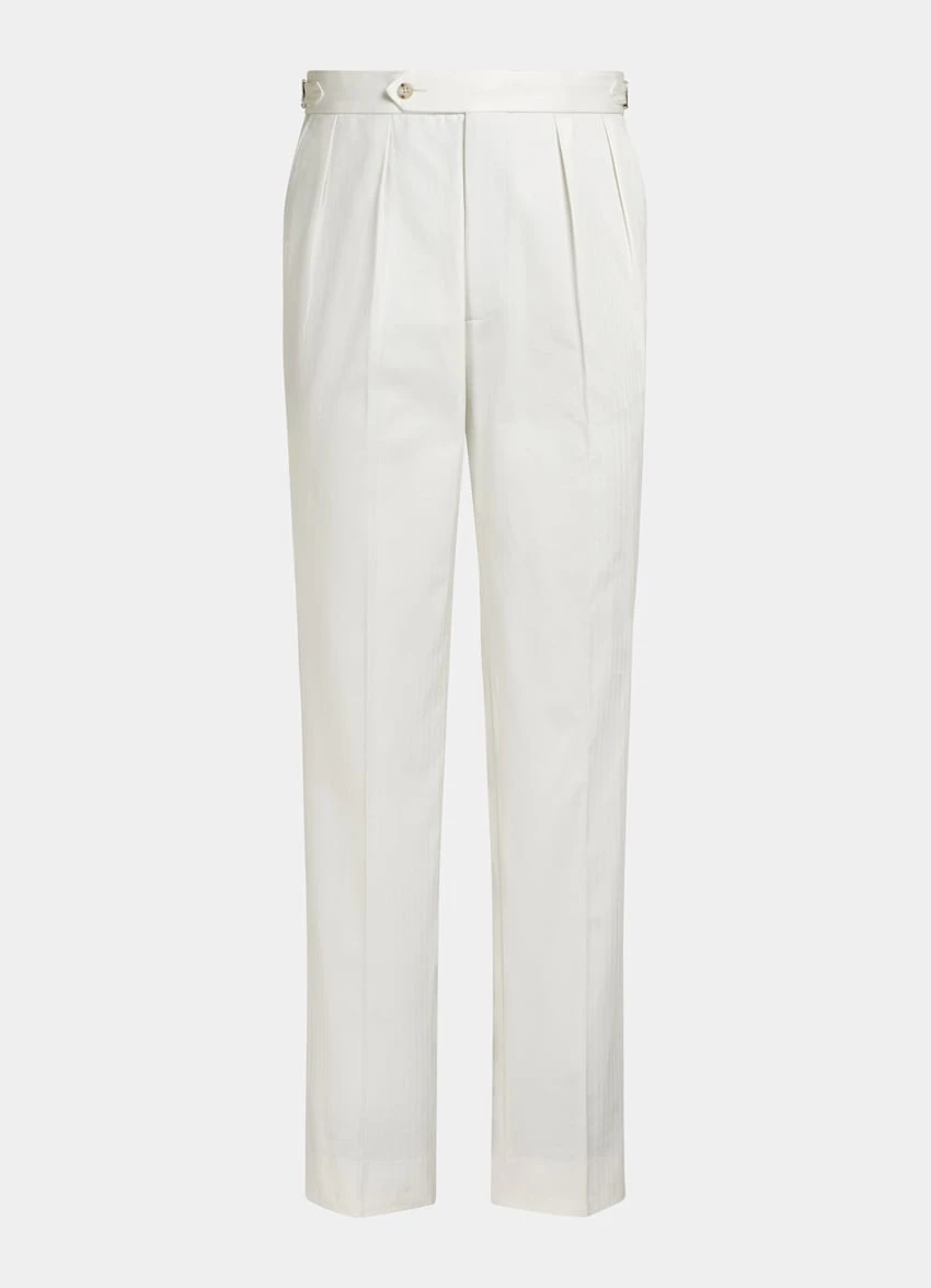 Off-White Herringbone Pleated Mira Pants 7 Off-White Herringbone Pleated Mira Pants - Image 7