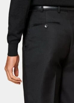 Black Brescia Suit Pants 10 Black Brescia Suit Pants -Suit Supply B6334 104